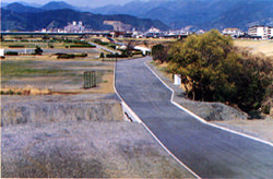 緊急用河川敷道路の写真