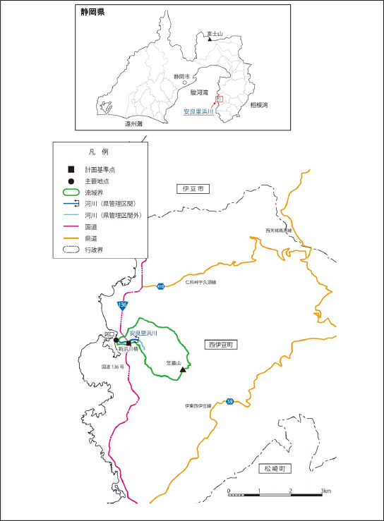 安良里浜川水系図