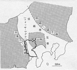 フォッサマグナ位置図の画像