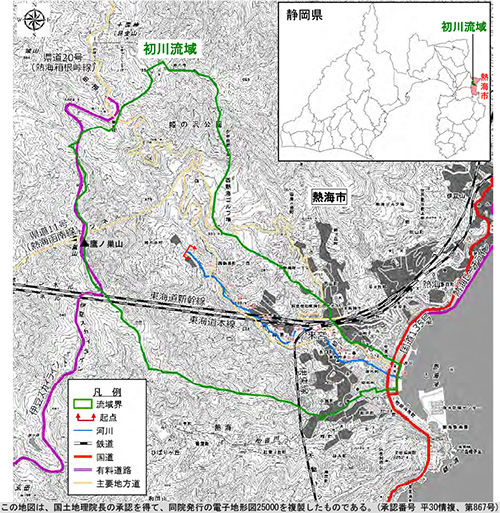 初川流域位置図