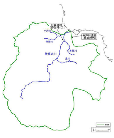 流域周辺の遺跡位置図