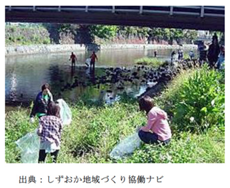 伊東大川の河川清掃