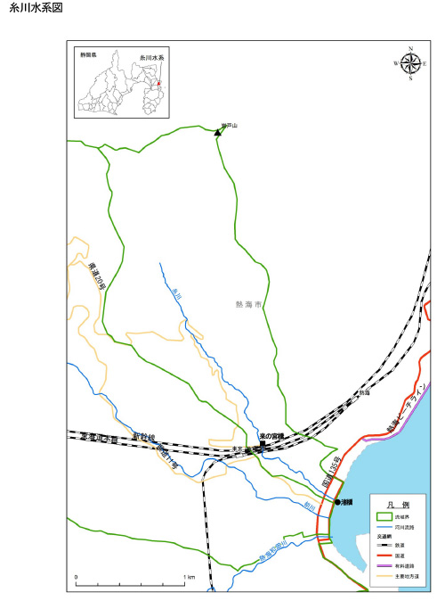 糸川水系流域図