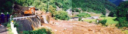 大鍋川（平成3年9月洪水の被災状況）の写真
