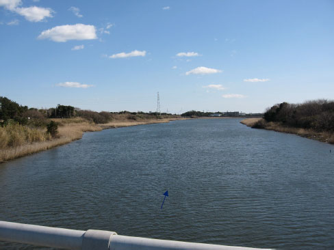 馬込川 中田島橋付近の様子