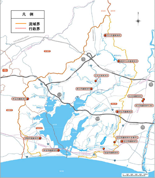 都田川水系流域図