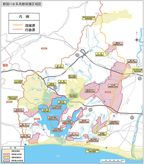 鳥獣保護区域図