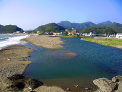 仁科川の風景（河口付近）の写真