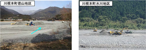 堆積土砂排除の状況