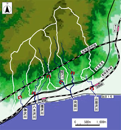 清水区蒲原の地形