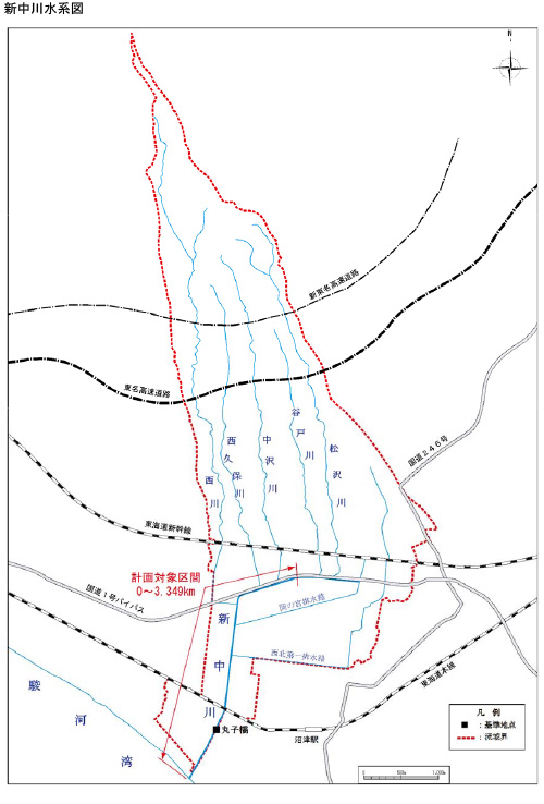新中川水系流域図