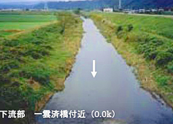 一雲済川の下流部の写真