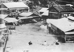 浜松市佐久間地区の浸水状況の写真