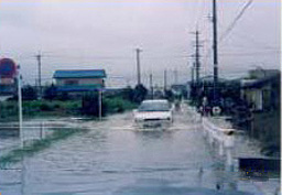 平成10年9月洪水（安間川）の写真