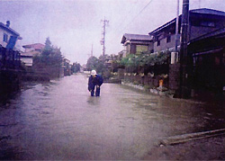 木屋川流域の浸水状況の写真