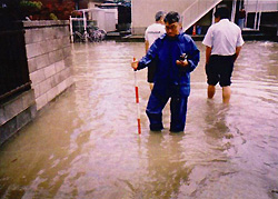 黒石川流域の浸水状況の写真