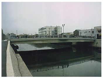 稚児橋（河口より約2.7km)