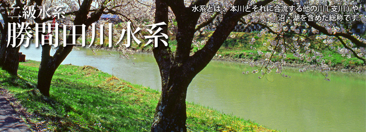勝間田川水系のホームページです